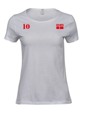 Damer t-shirt med faniam logo og 10 tal